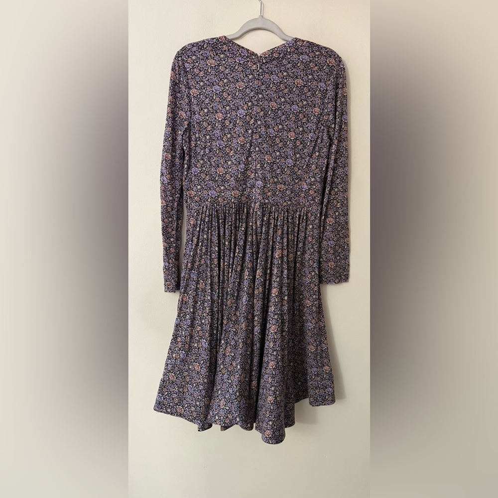 Rebecca Taylor Floral Full Skirt Boho Dress, size 8, soft,  3/4 sleeves - Picture 7 of 10